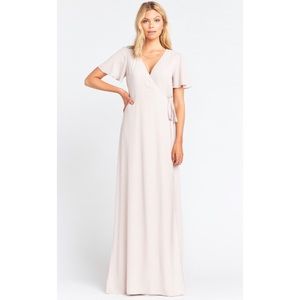 Noelle Flutter Wrap Dress - Bridesmaid Dress